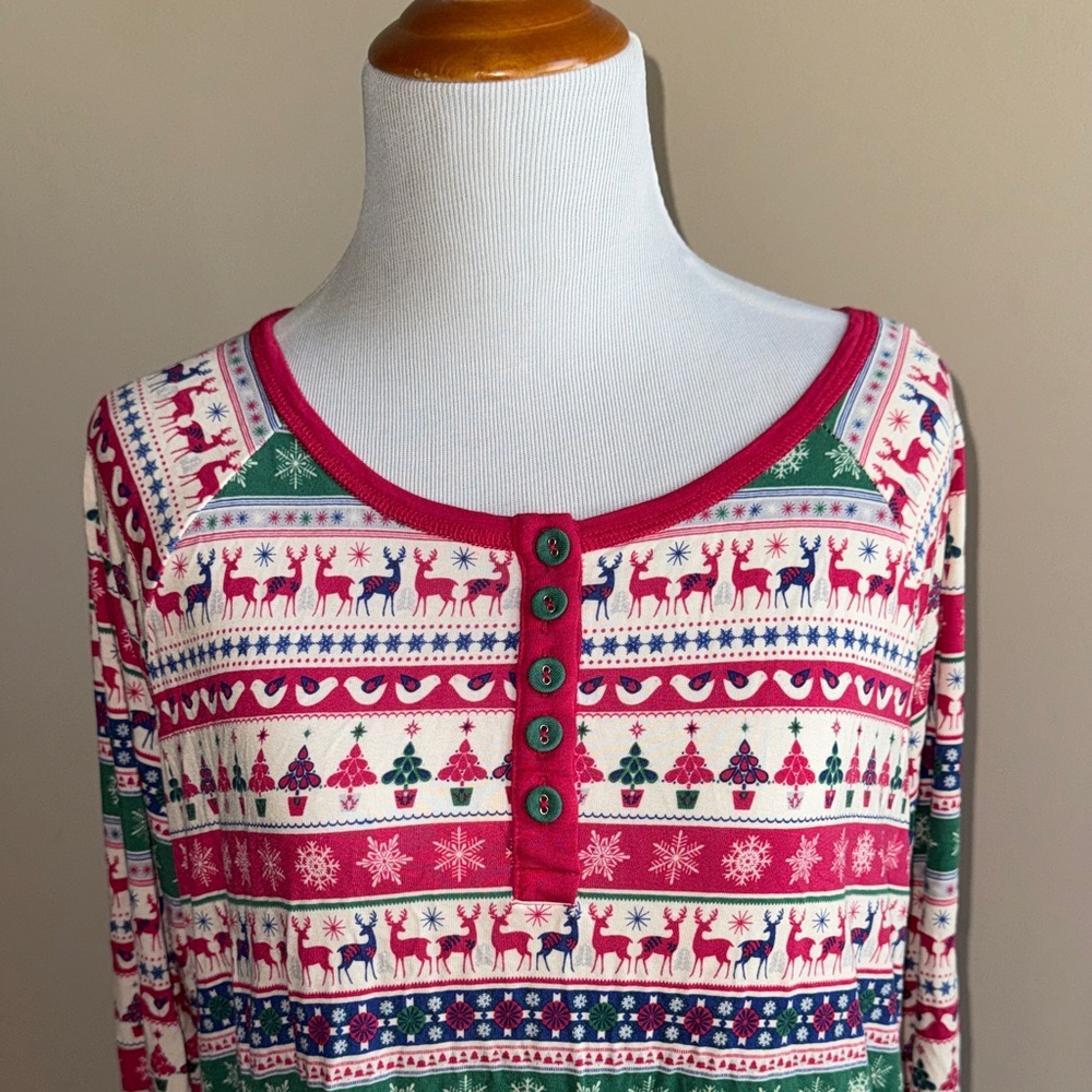 Matilda Jane Women’s Heart to Heart Merry Pajama Top - Size Lg